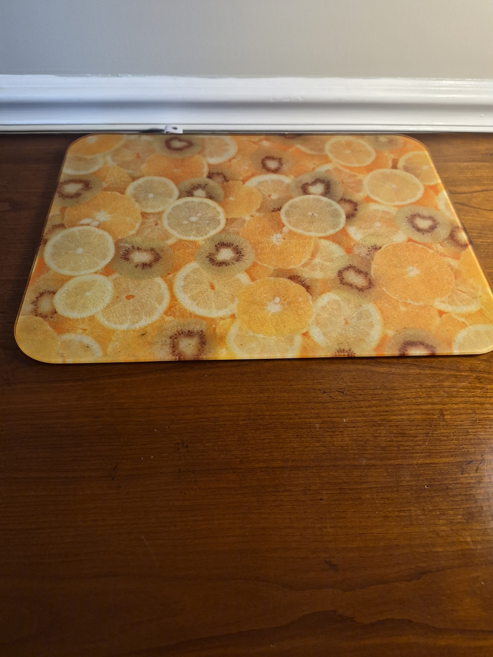 Citrus Slice Tempered Glass Cutting Board  - Orange & Yellow,green